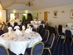 Ivory Chair Cover Blue Organza Sash